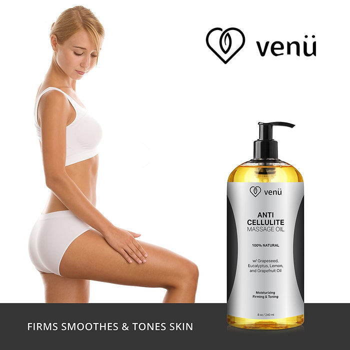 Anti Cellulite Treatment Massage Oil - Deep Penetrative Formula Skin firming and tightening - Helps Break Down Fat Tissue Stretch Mark Removal Cream