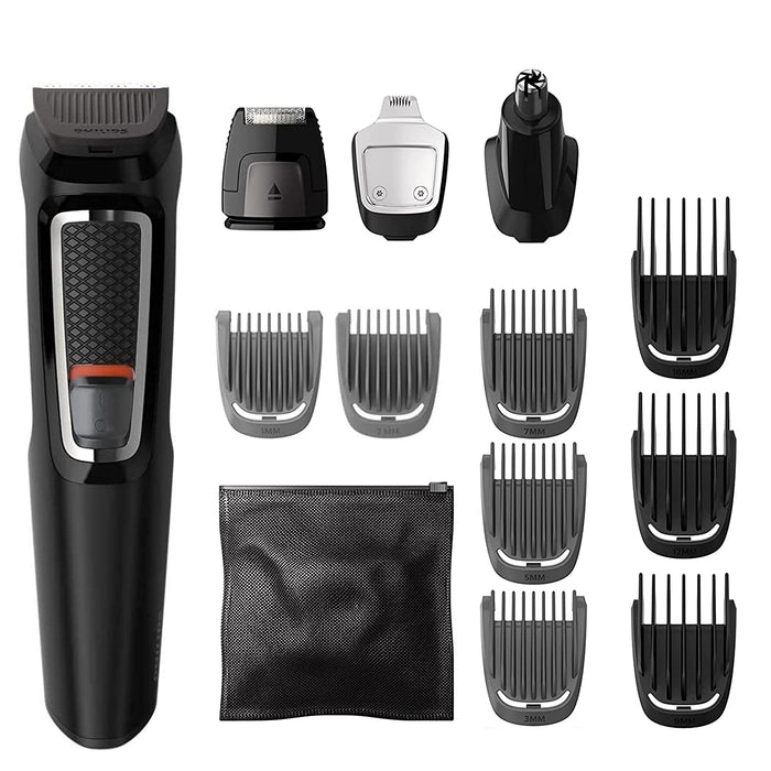 Philips Norelco MG3910/40 Multigroom All-in-One Face and Hair Trimmer Series 3000, 15 attachments