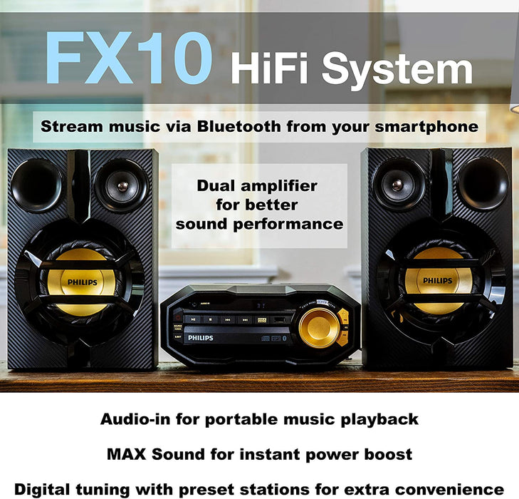 PHILIPS FX10 Mini Hifi System with Bluetooth