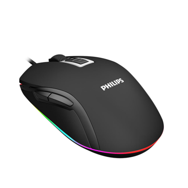 Philips Gaming Mouse Adjustable DPI Setting Precise Targeting Lasts a Lifetime, SPK9212
